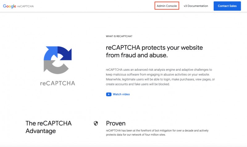 Google reCAPTCHA 畫面截圖